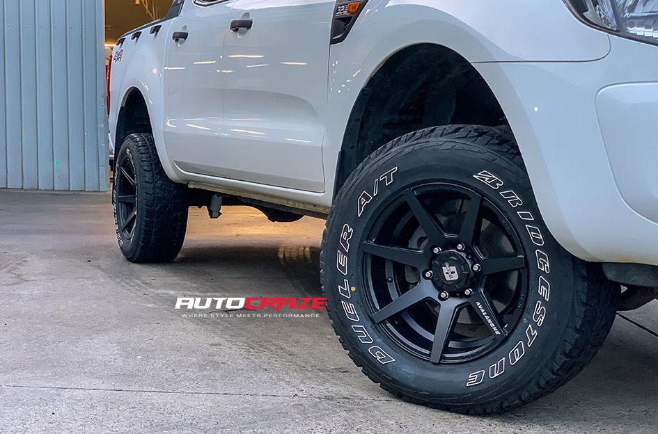 FORD RANGER AVALANCHE MATTE BLACK FRONT MILLED